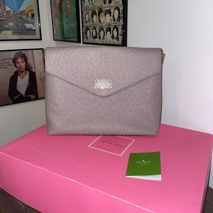 Grey & Gold textured Kate Spade purse